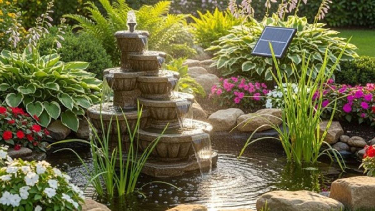 Solar-Powered Pump Fountain