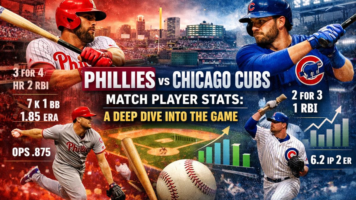 phillies vs chicago cubs match player stats
